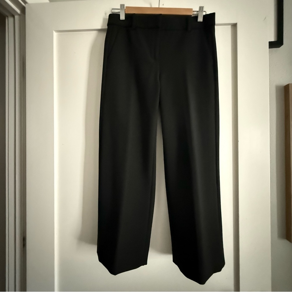 J. Crew Black wide leg Peyton 356 crop size 4